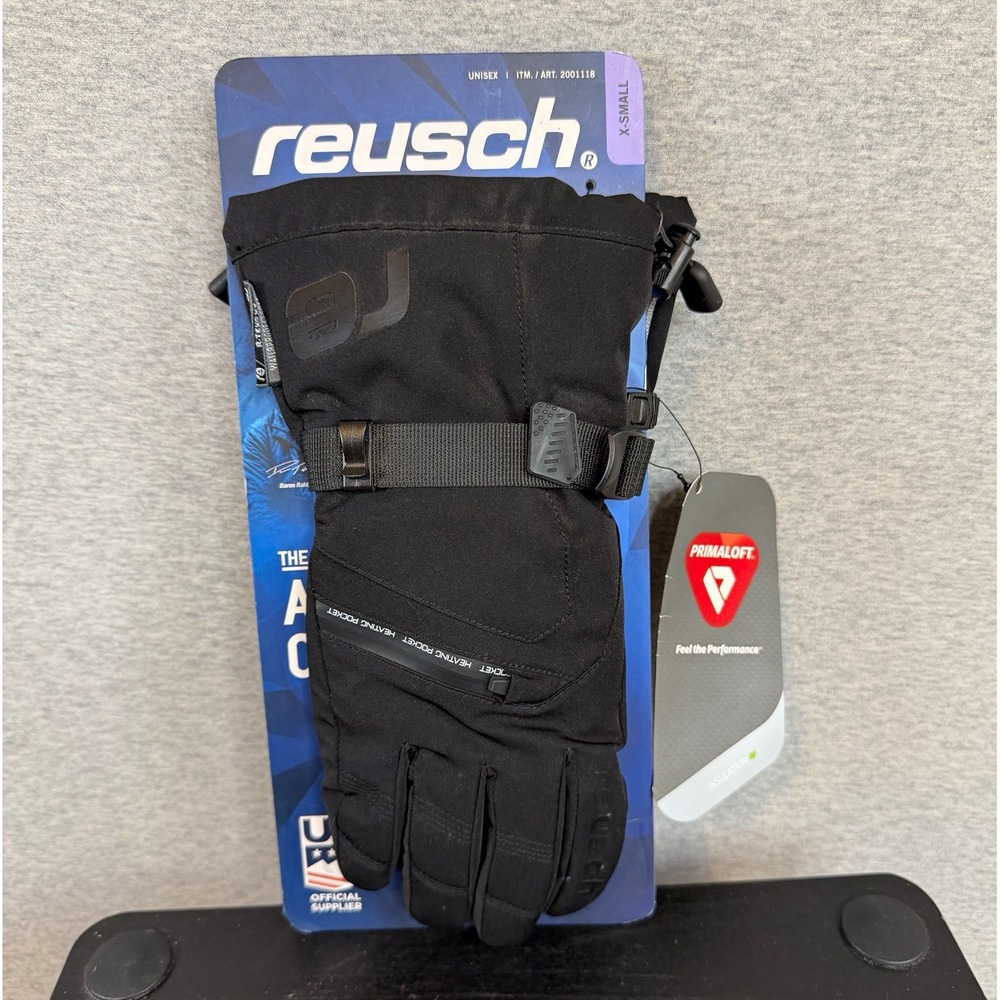 Reusch Ski Gloves XS Black Waterproof Insulated Touchscreen Anti-Slip Wrist